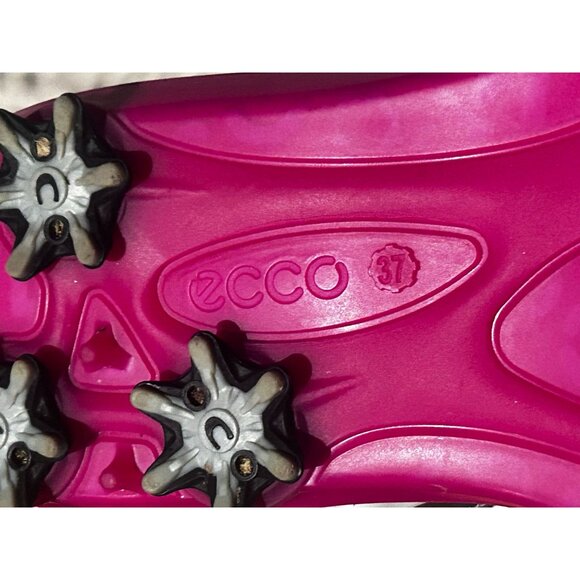 Ecco Cage Evo Golf Shoes Women's Size 7 Lace Up Mid Top Pink Beige - Picture 5 of 7